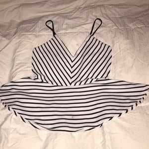 Charlotte Russe Striped Peplum Tank